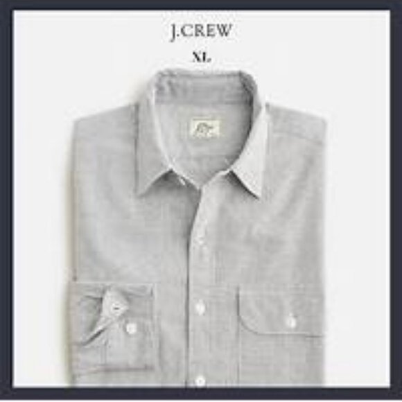 J. Crew Two Pocket Workshirt in Hickory Stripe - Picture 3 of 3
